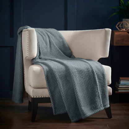 Super Soft Waffle Throw - Charcoal