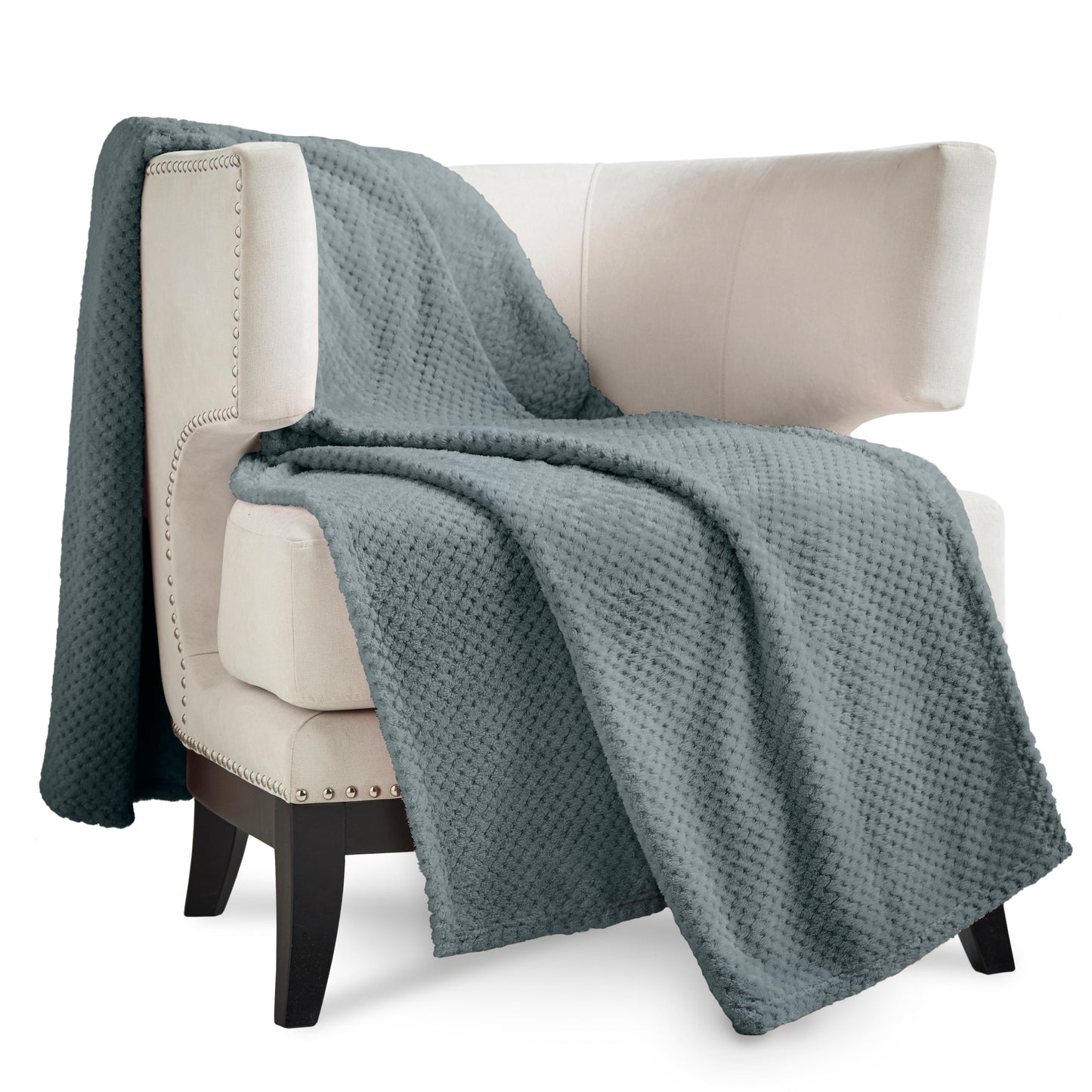 Super Soft Waffle Throw - Charcoal