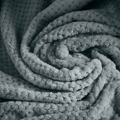 Super Soft Waffle Throw - Charcoal