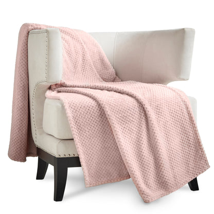 Super Soft Waffle Throw - Blush