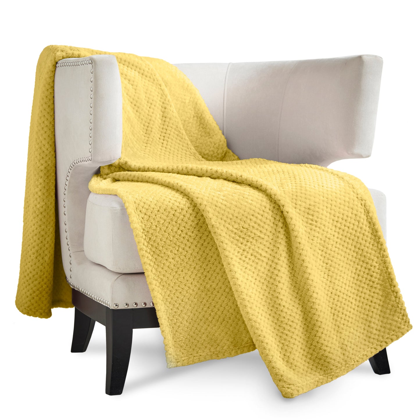 Super Soft Waffle Throw - Ochre