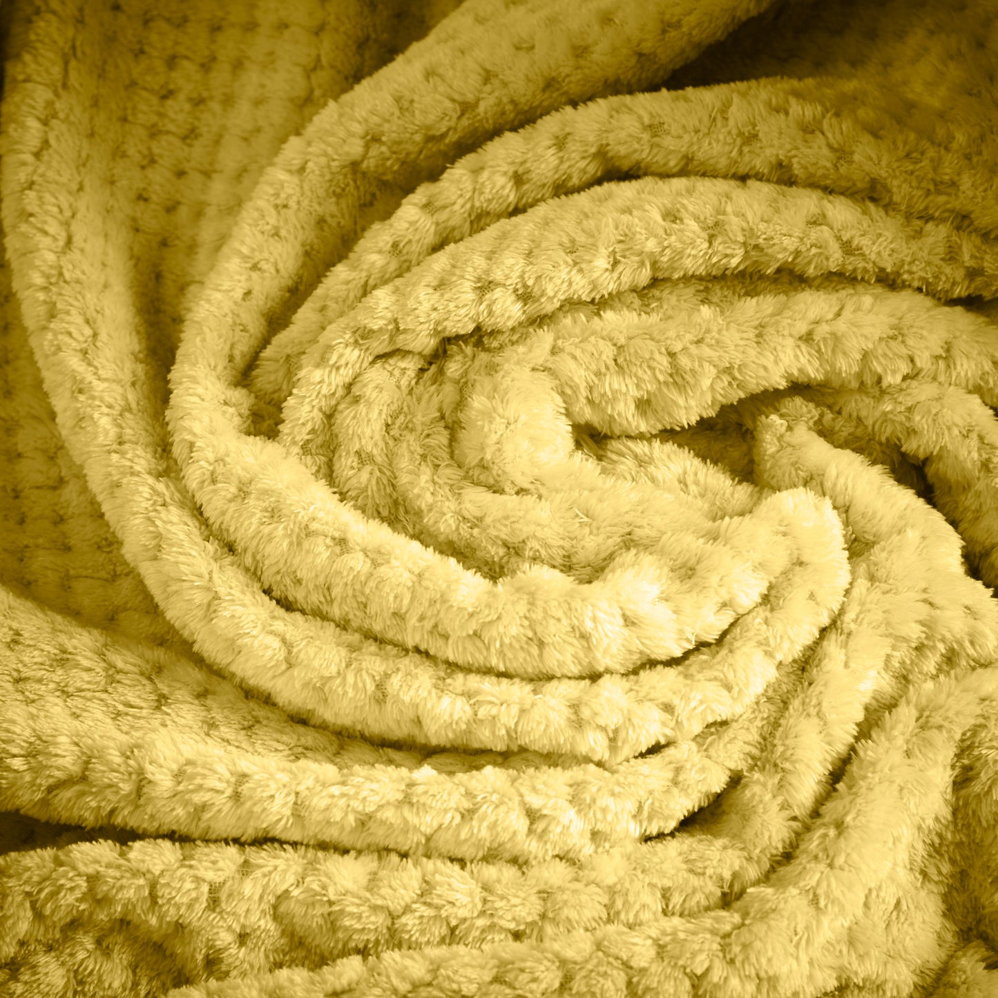 Super Soft Waffle Throw - Ochre