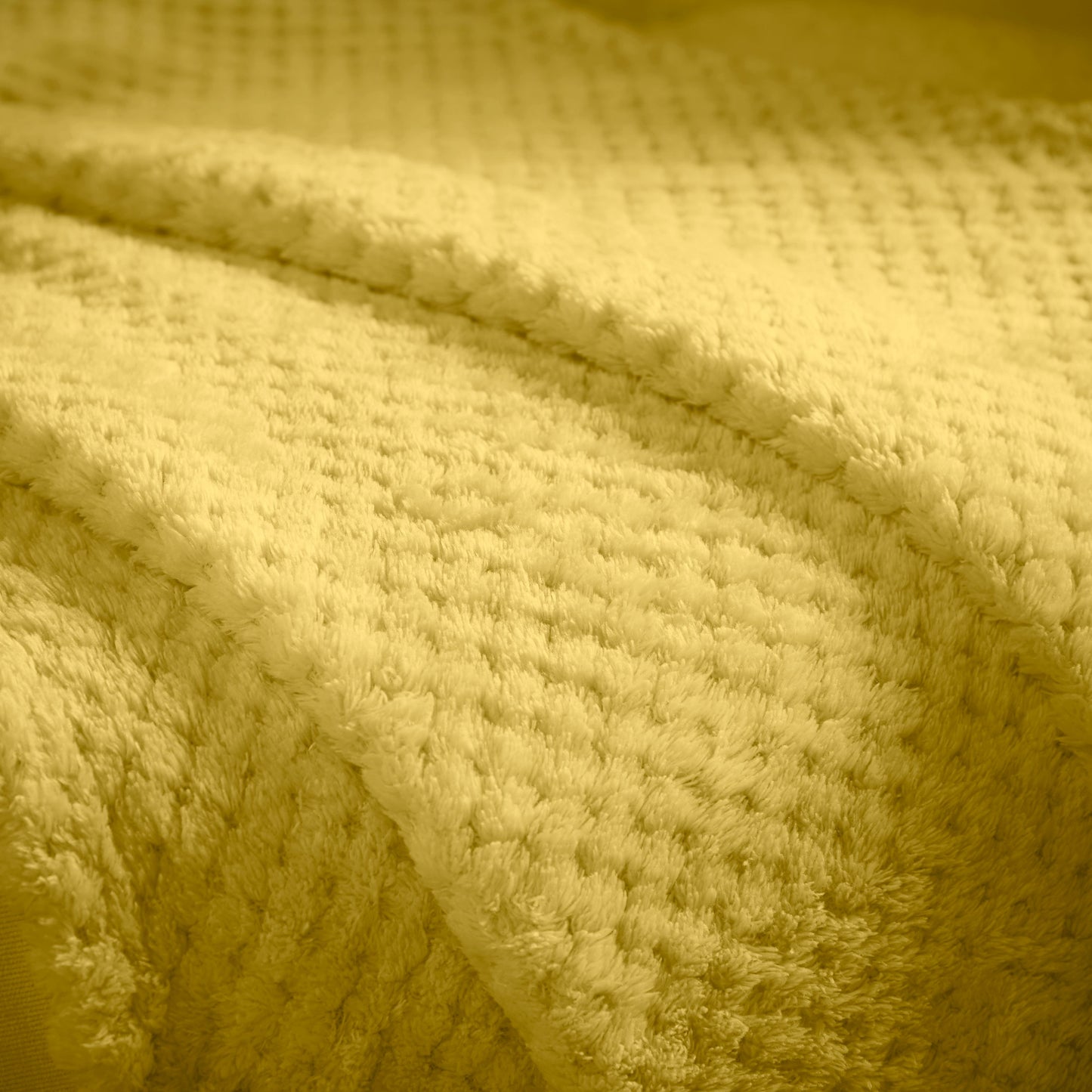 Super Soft Waffle Throw - Ochre