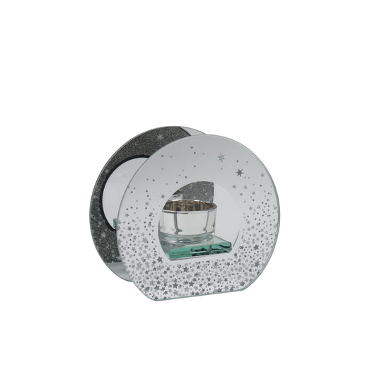 Star Print Candle Holder- Round