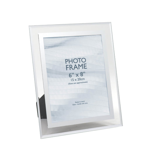 Silver Glass Photo Frame- 6X8