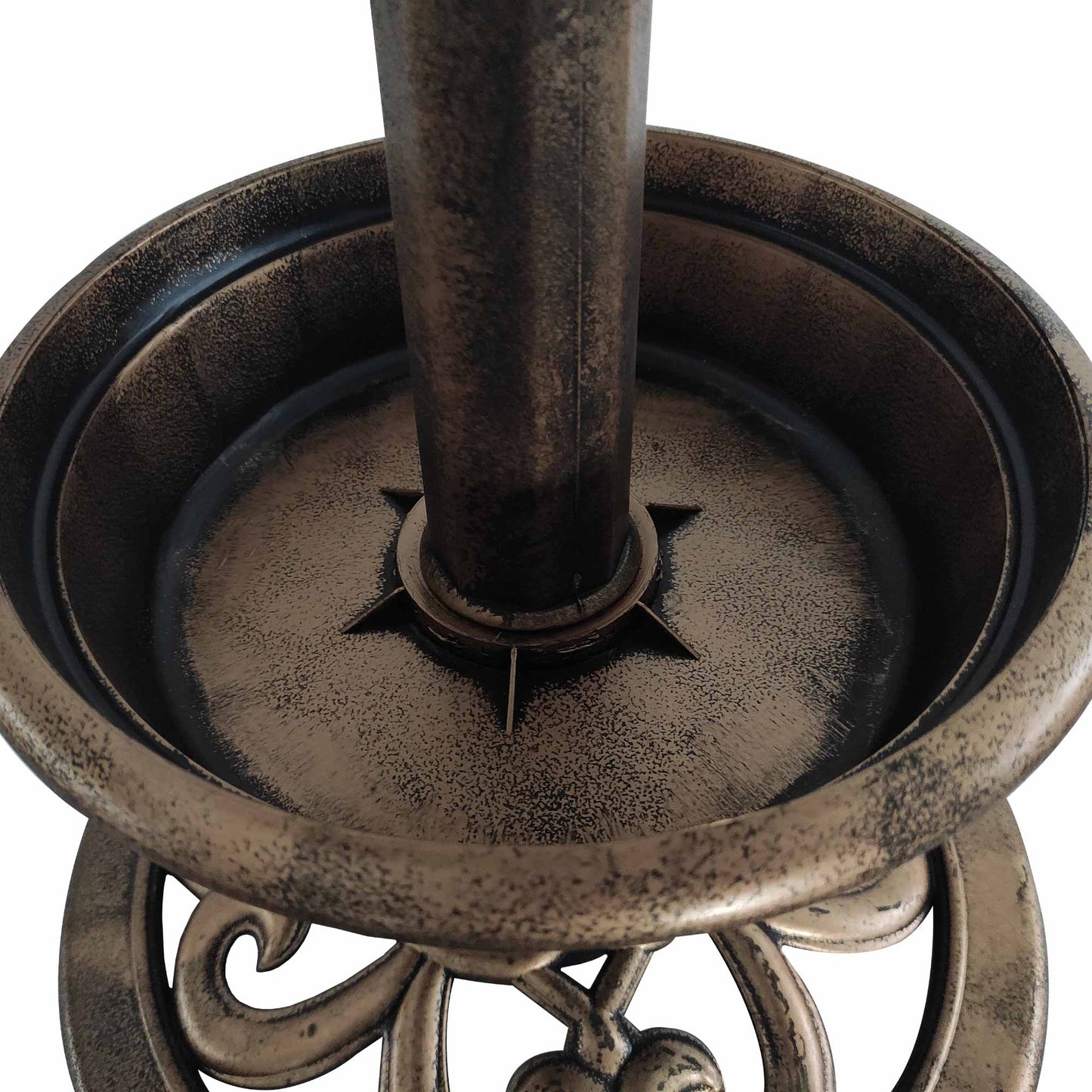 Silver & Stone Solar Bird Bath & Feeder 109cm