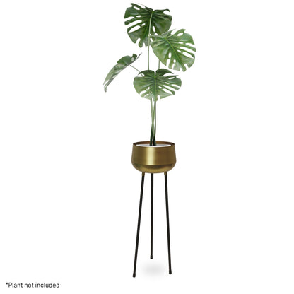 Palma Indoor Metal Planter Pot On Legs - Gold