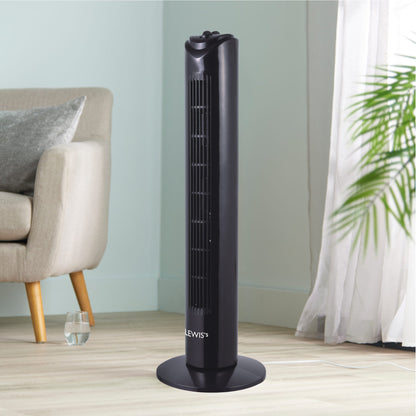 Lewis's 32 Inch Tower Fan - Black