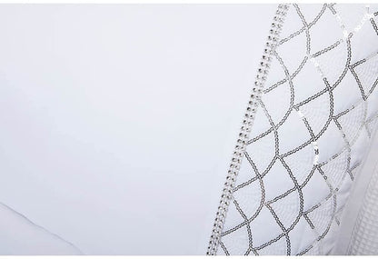Charlotte Sequin Panel Luxury Duvet Set - White