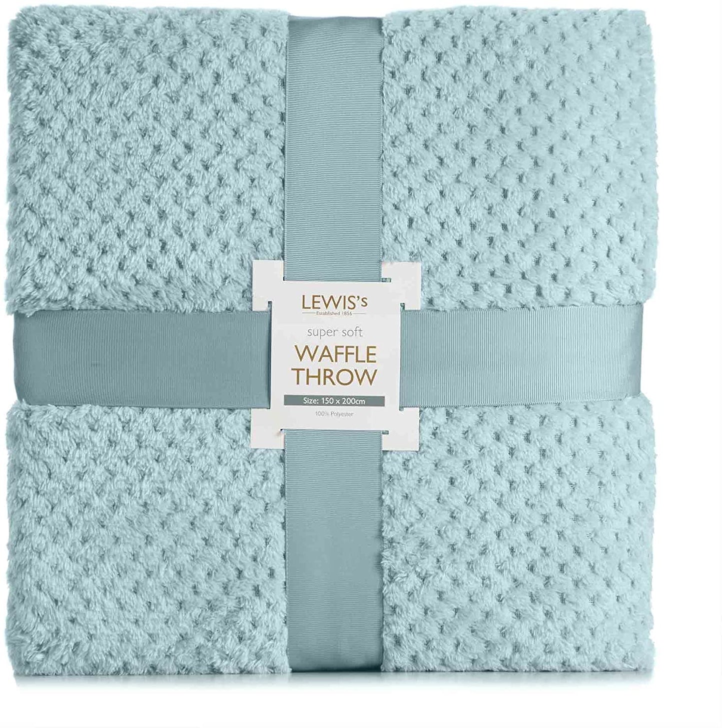 Super Soft Waffle Throw - Duck Egg