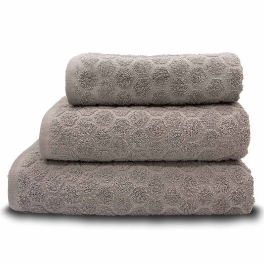 Honeycomb 100% Cotton Towel Range - Charcoal