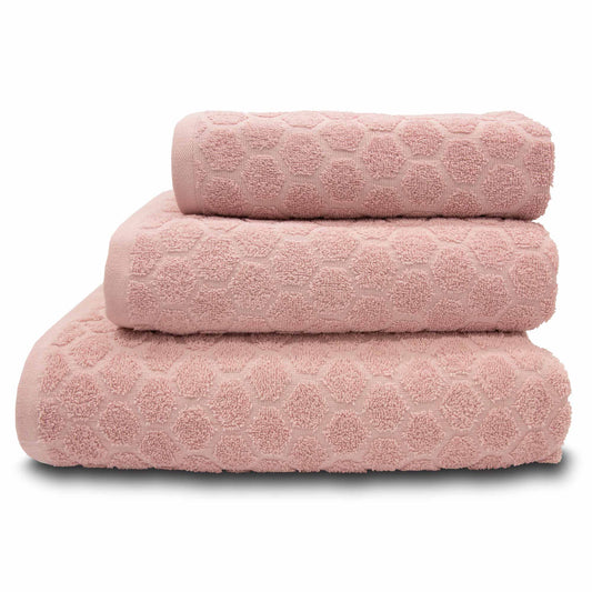 Honeycomb 100% Cotton Towel Range - Pink