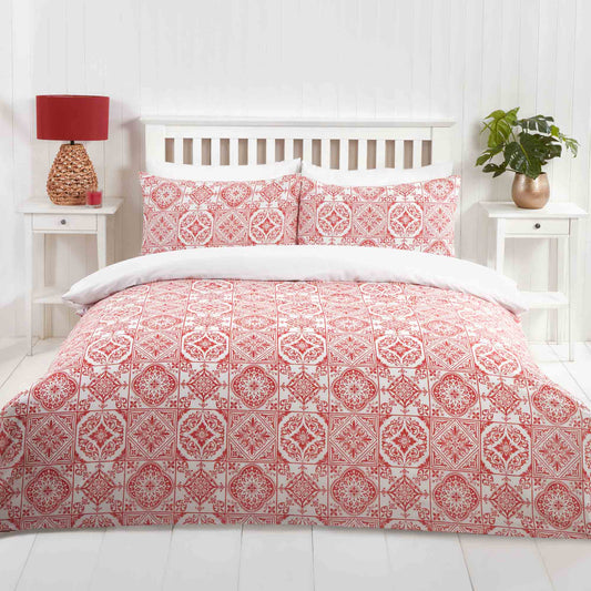 Porto Duvet Set - Red