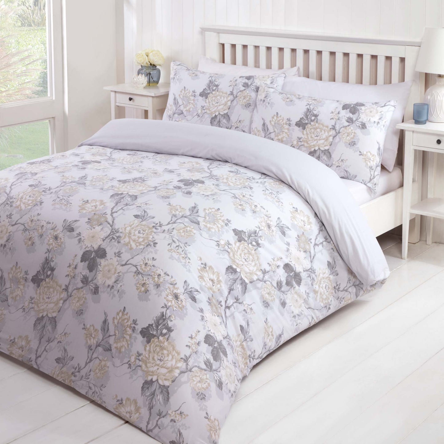 Fauna Duvet Set - Grey/Cream