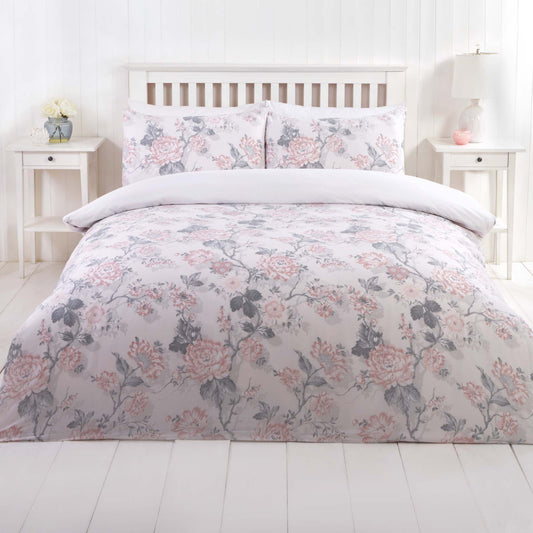 Fauna Duvet Set - Grey/Pink
