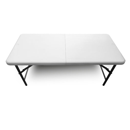 Silver & Stone Folding Trestle Table 4ft 120 x 56 x 73cm - White