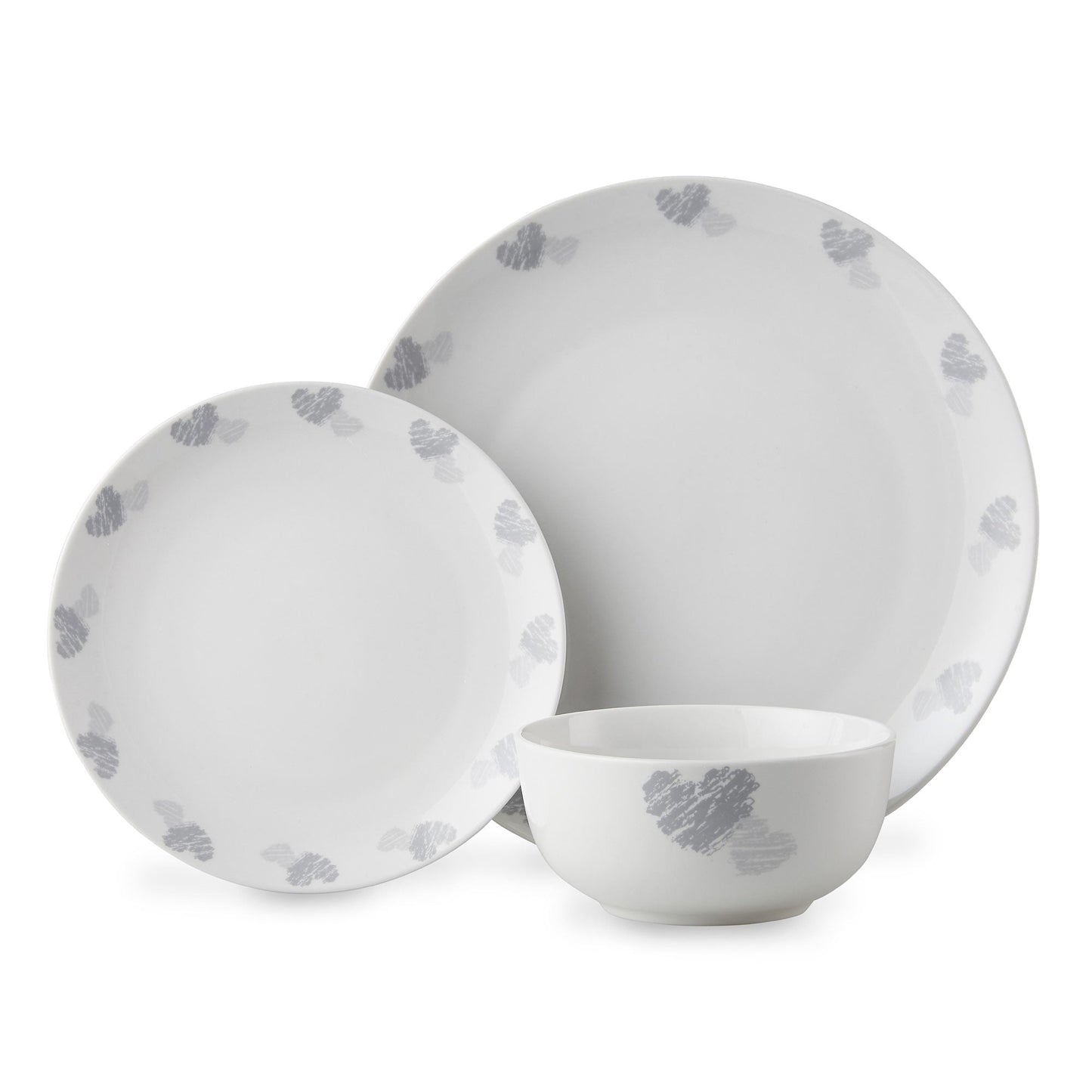 Lewis's 12 Piece Dinner Set Heart