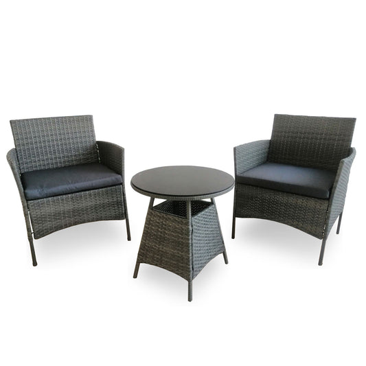 Toulouse Rattan Garden Furniture Premium Patio Dining Set - 3 Piece