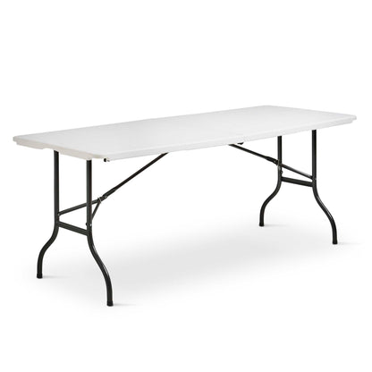 Silver & Stone Folding Trestle Table 6ft 180 x 75 x 73cm - White