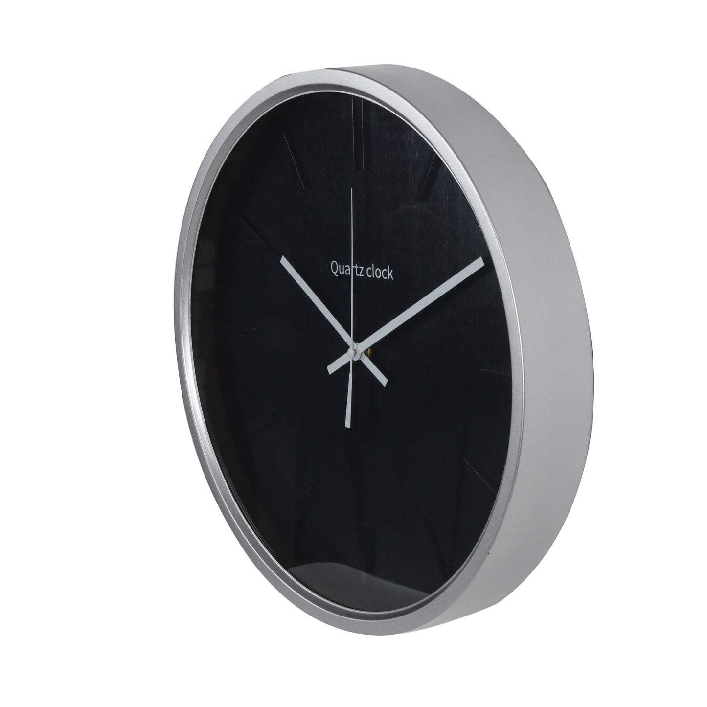 Wall Clock - Black and Silver 40x40x6cm - Iron