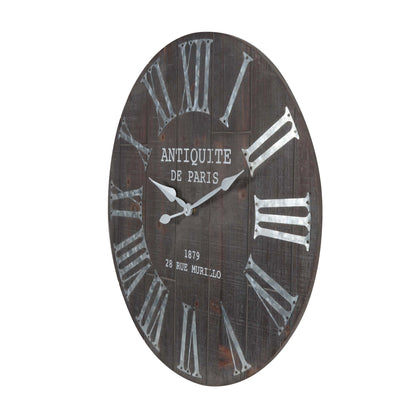 Wall Clock - Antique Paris 60x60x4.5cm