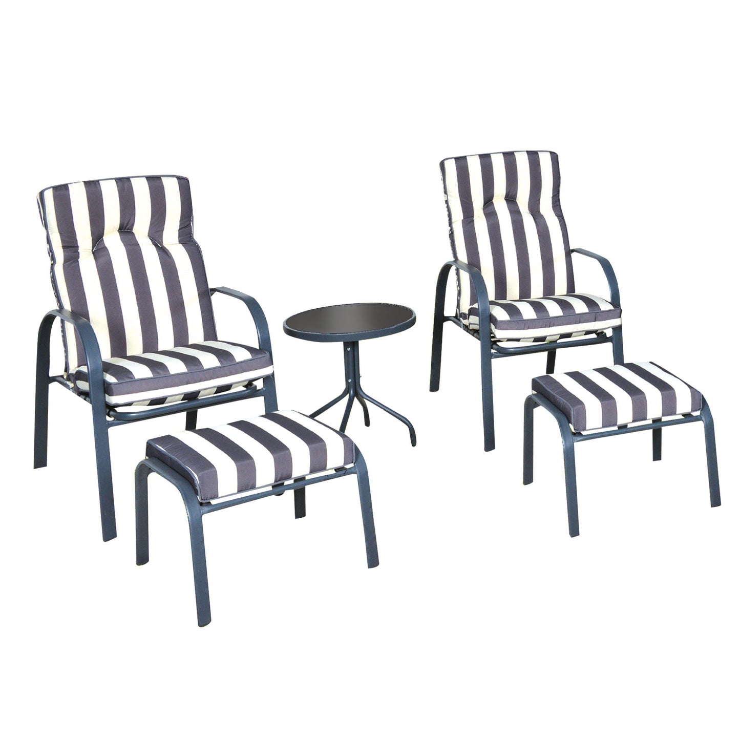 Silver & Stone Windsor Outdoor Furniture Set - 11 Piece Set
