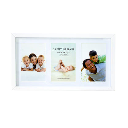 Picture Photo Frame with 3 Photos White