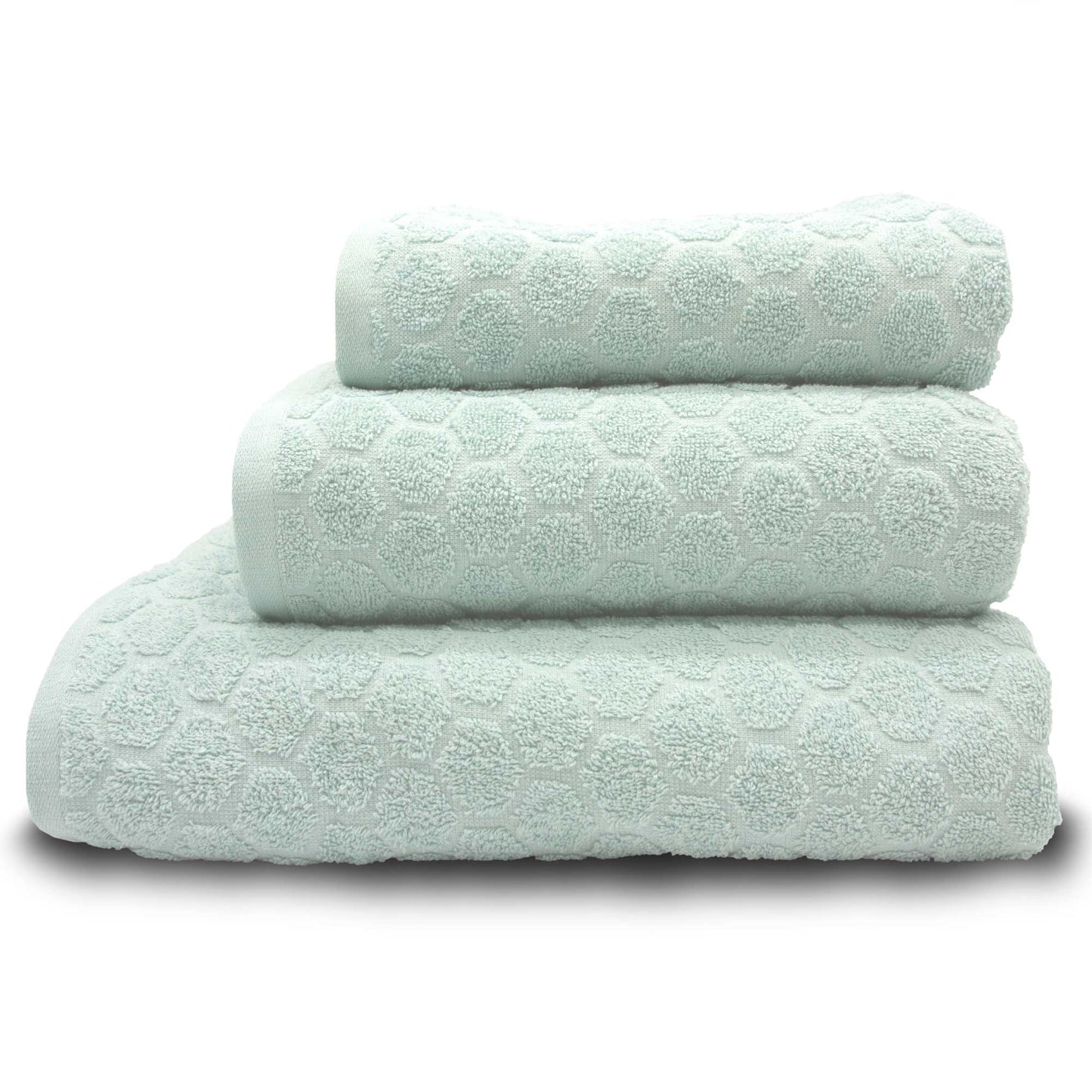 Honeycomb 100% Cotton Towel Range - Duck Egg