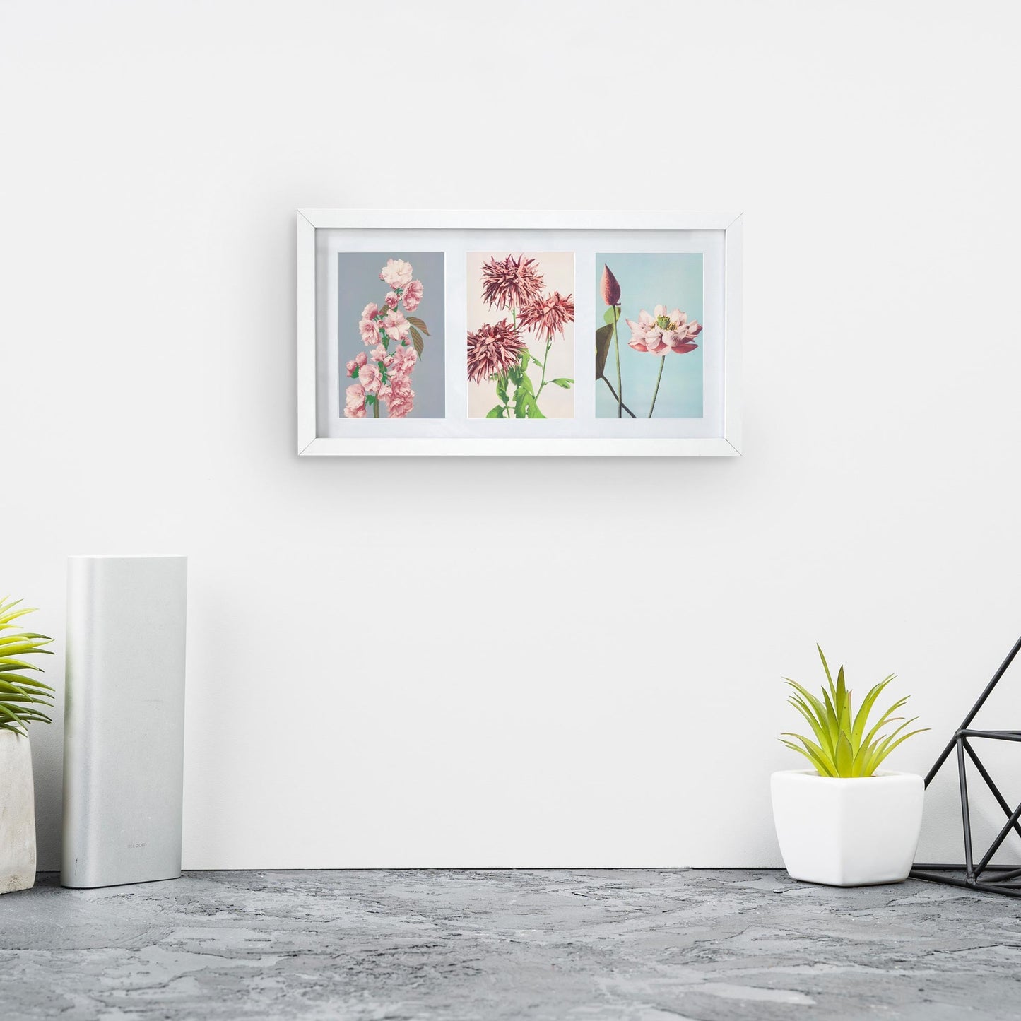 Picture Photo Frame with 3 Photos White