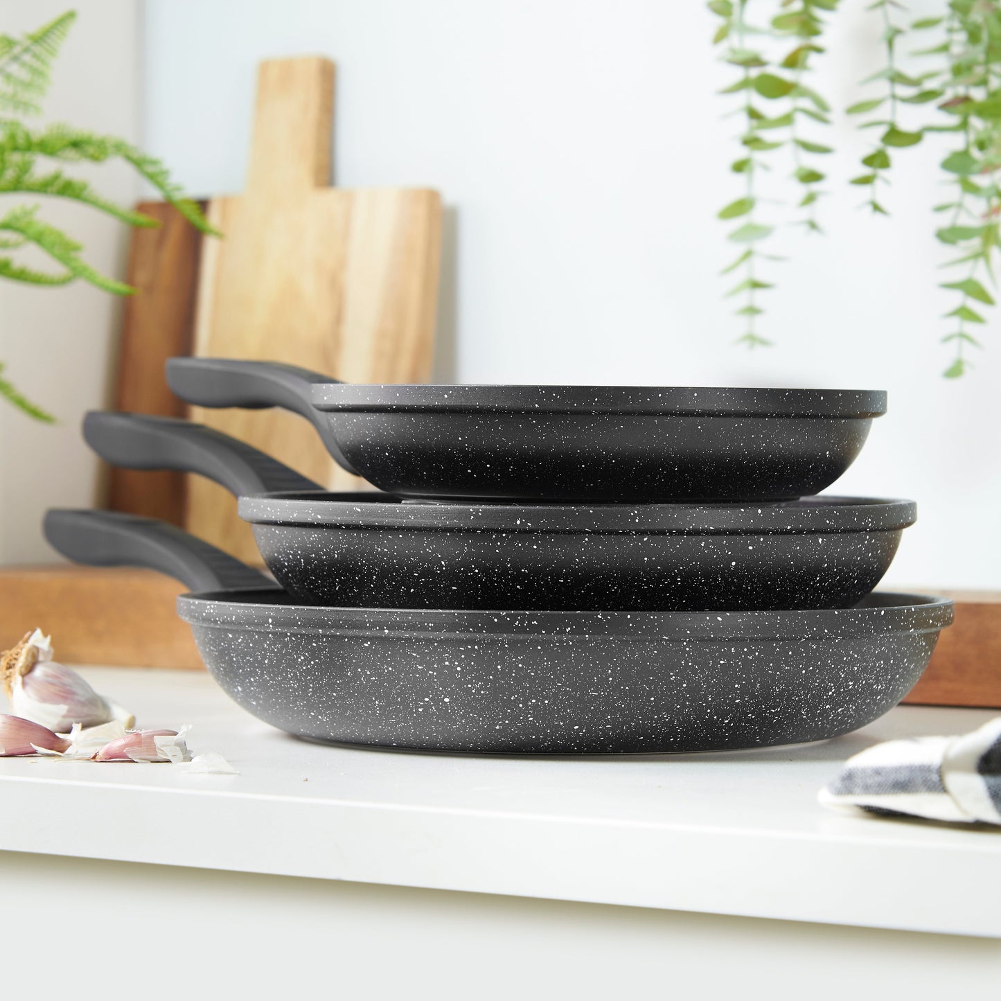Sovereign Stone Forged Aluminium Marble Effect Non Stick Frying Pan