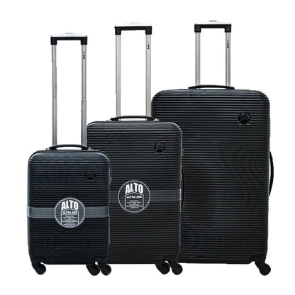 Alto Ultra ABS Luggage Suitcase Black - 22 26 and 30inch