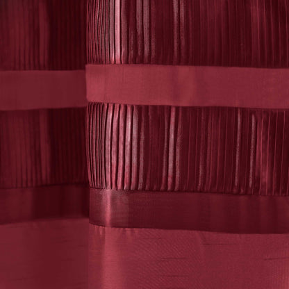 Denver Lined Eyelet Curtains - Red