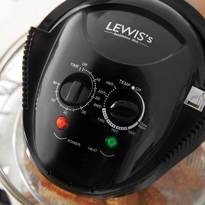 Lewis's Halogen Air Fryer 17 Litre with Adjustable Temperature Control - Black