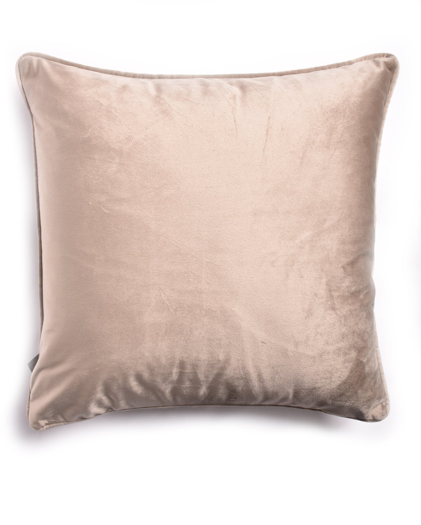 French Velvet Piped Cushion Cover - Mink