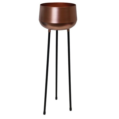 Palma Indoor Metal Planter Pot On Legs - Bronze