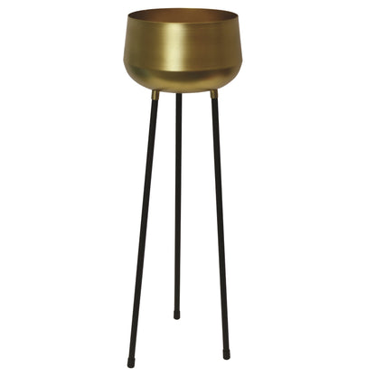 Palma Indoor Metal Planter Pot On Legs - Gold