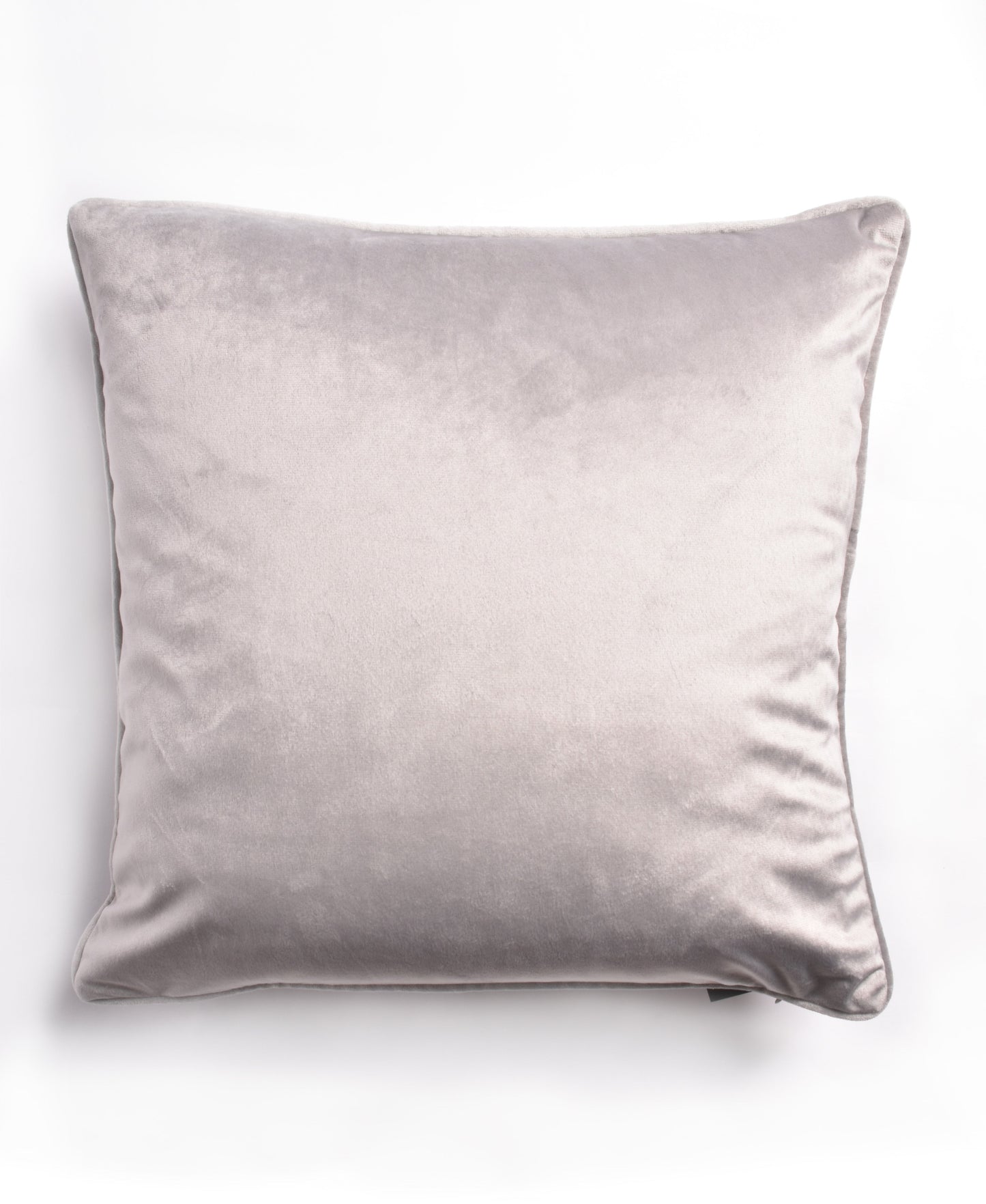 French Velvet Piped Cushion Cover - Silver