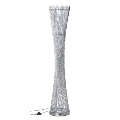 Anika 145cm Aluminium Metal Bright White LED Spiral Lounge Floor Light Lamp